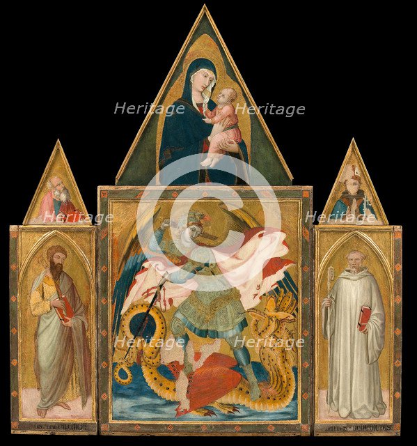 Rofeno Abbey Poliptych, 1330-1335. Artist: Lorenzetti, Ambrogio (ca 1290-ca 1348)