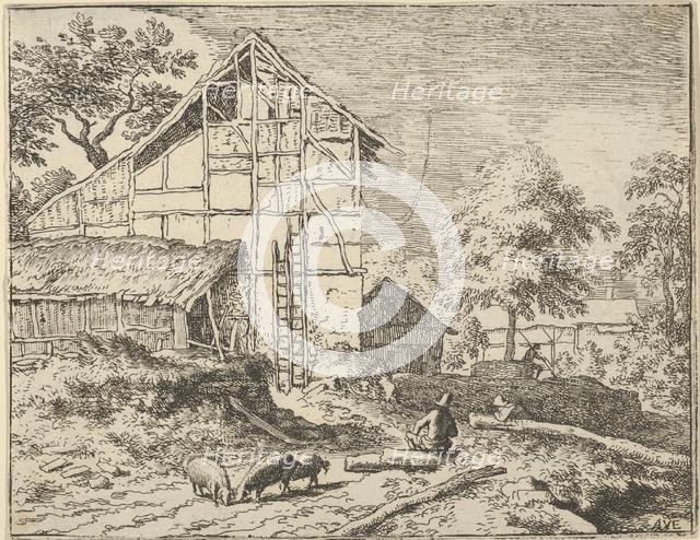 The Two Ladders, 17th century. Creator: Allart van Everdingen.