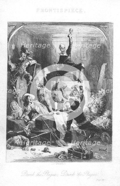 Scene from Old St Paul's by William Harrison Ainsworth, 1855. Artist: Hablot Knight Browne