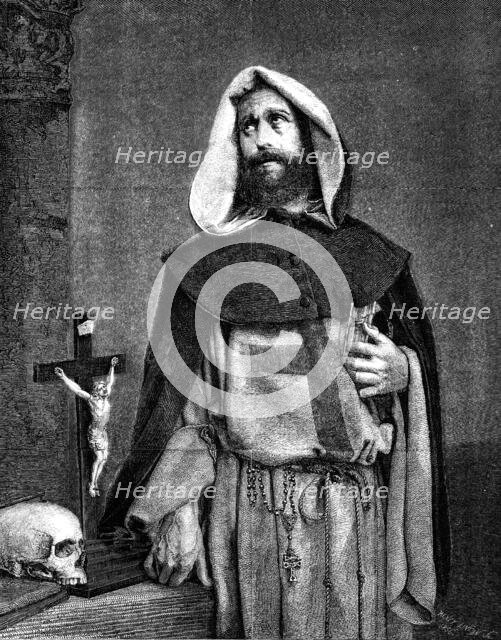 "The Monk" - from a photograph by Mr. Lake Price - from the Exhibition of the Photographic Society,  Creator: Henry Duff Linton.