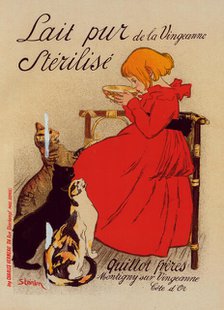 Affiche pour le "Lait pur stérilisé de la Vingeanne"., c1897. Creator: Theophile Alexandre Steinlen.
