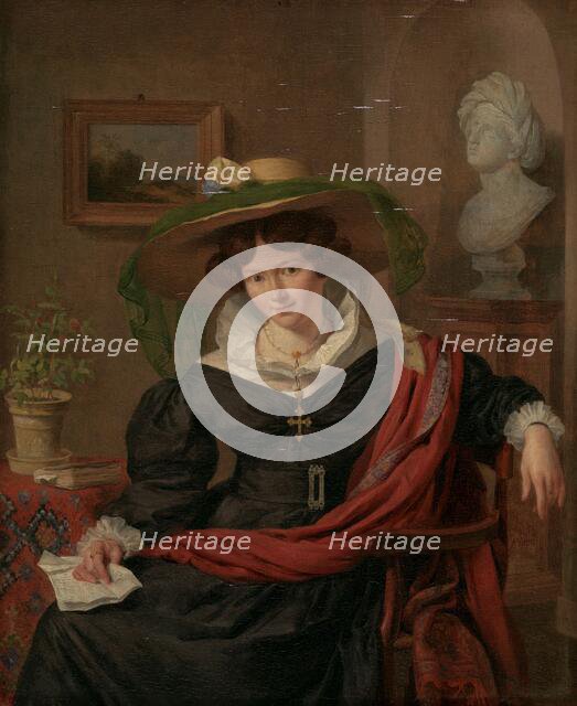 Portrait of Carolina Frederica Kerst, Wife of Louis Royer, 1830. Creator: Charles van Beveren.
