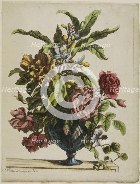 Vase of Flowers, 1660. Creator: Jean-Baptisite Monnoyer.