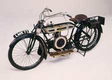 1913 Douglas motorcycle. Artist: Unknown.