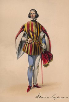 Francis Seymour in costume for Queen Victoria's Bal Costumé, May 12 1842, (1843).  Creator: John Richard Coke Smyth.