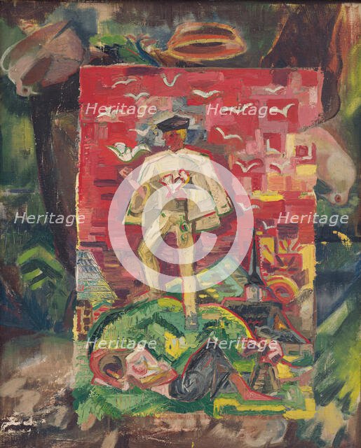 Symbolic Figure of a Man in a Folk Costume, 1930-1935. Creator: Arnold Peter Weisz-Kubincan.