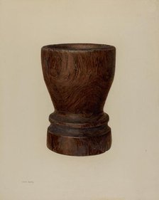 Mortar, c. 1940. Creator: Hester Duany.