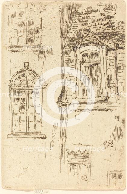 Windows Opposite Hotel, Bourges, 1888. Creator: James Abbott McNeill Whistler.