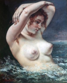 'The Woman in the Waves', 1868. Artist: Gustave Courbet