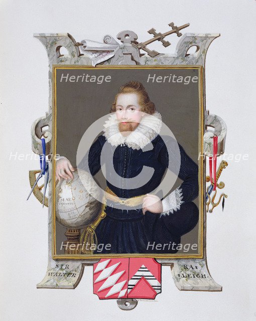 Sir Walter Raleigh, English writer, poet, courtier, adventurer and explorer, (1825). Artist: Sarah, Countess of Essex