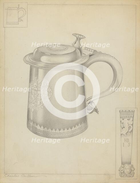 Silver Tankard, c. 1937. Creator: Charles Cullen.