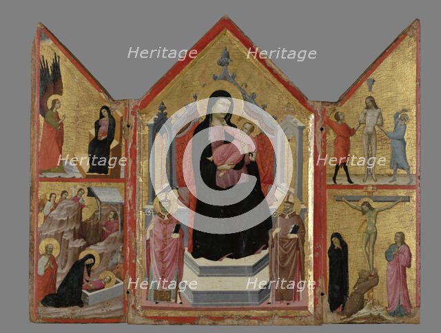 Triptych - Madonna and Child (Centrepiece) 1310-1320 Creator: Lippo di Benivieni.
