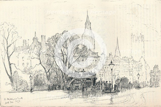 'Whitehall', c1893. Artist: Herbert Menzies Marshall.