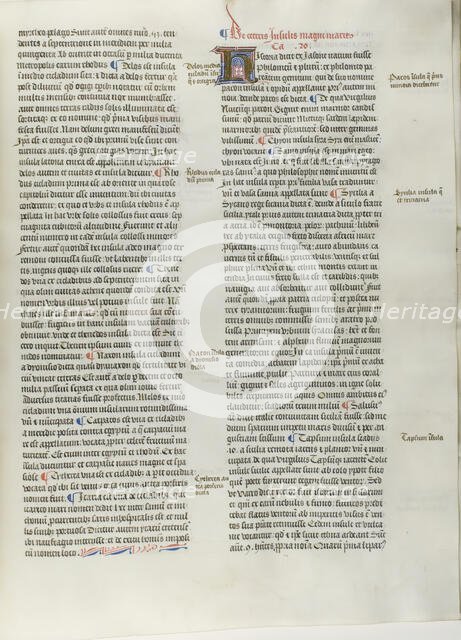 Folio Six from Burchard of Sion's De locis ac mirabilibus mundi, or an Illuminated Geog..., c. 1460. Creator: Burchard of Mount Sion.