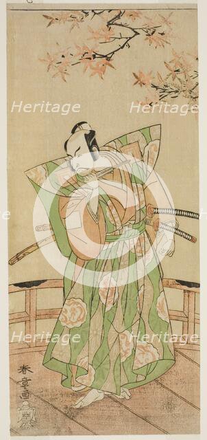 The Actor Ichikawa Danjuro V as Momonoi Wakasanosuke Yasuchika (?) in the Play..., c. 1771. Creator: Shunsho.