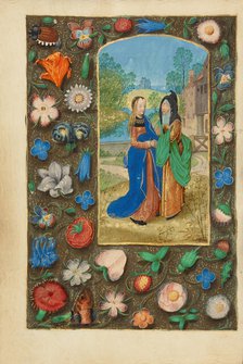 The Visitation; Crohin-La Fontaine Hours, about 1480-1485 ?. Creator: Master of the Dresden Prayer Book.