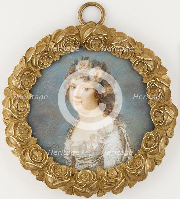 Young woman with garland of flowers, 1797. Creator: Giovanni Domenico Bossi.