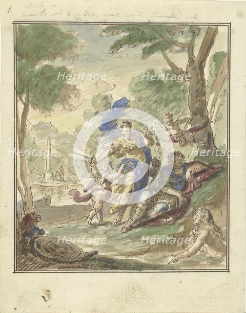 Armida and Rinaldo, 1677-1755. Creator: Elias van Nijmegen.