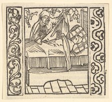 Caring for the Dead, illustration from Speculum Passionis, 1507, 1507. Creator: Hans Baldung.