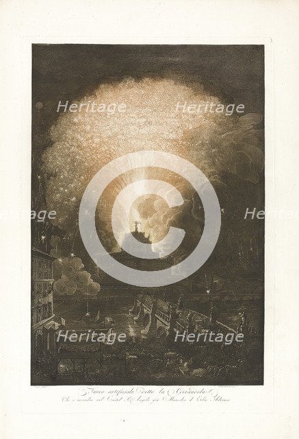 Fuoco Artificiale detto la Girandola (The Fireworks above Castel Sant'Angelo), ca. 1783.