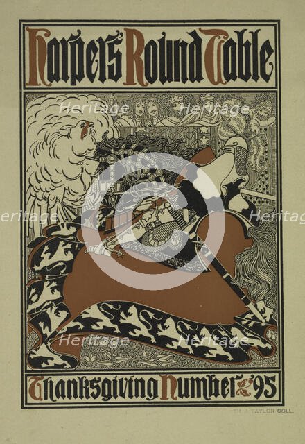 Harper's round table, c1895. Creator: William H Bradley.