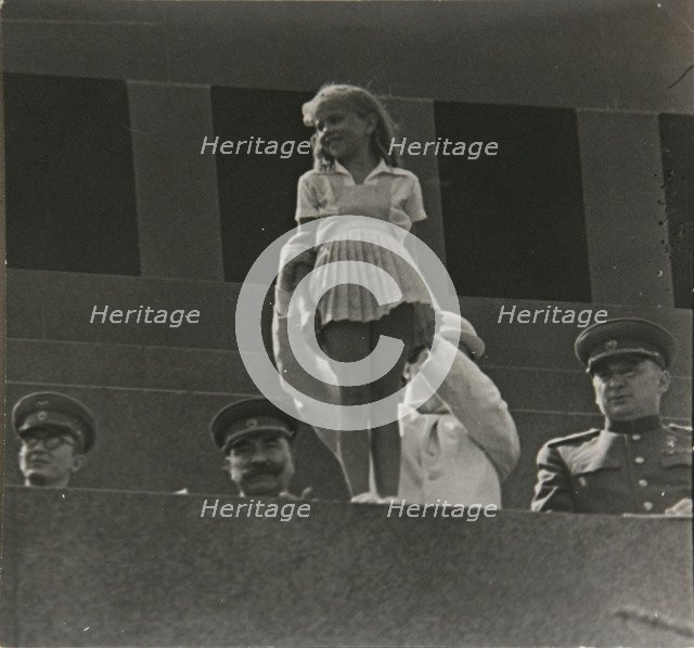 May Day on Lenin's Mausoleum Tribune, 1953.