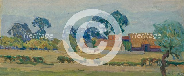 A Farm in England. Artist: Gaush, Alexander Fyodorovich (1873-1947)