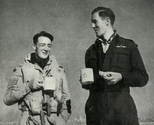 RAF personnel enjoying a cup of tea, Malta, World War II, 1942 (1944). Creator: Unknown.