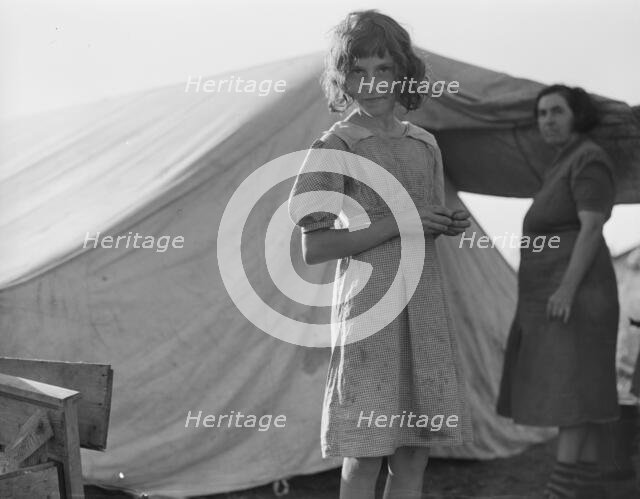 Possibly: Migratory child in camp..., Bean pickers' camp near West Stayton, Oregon, 1939. Creator: Dorothea Lange.