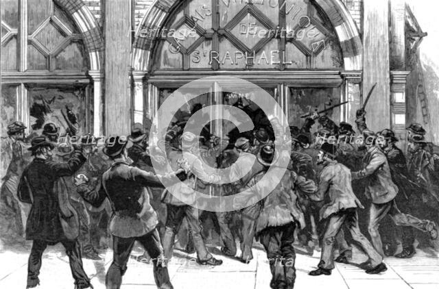'The Rioting in the West End of London, February 8th. Looting shops in Piccadilly', 1886.   Creator: Unknown.