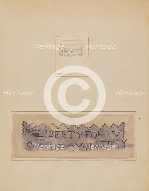 Small Pot or Crock, c. 1938. Creator: John Tarantino.