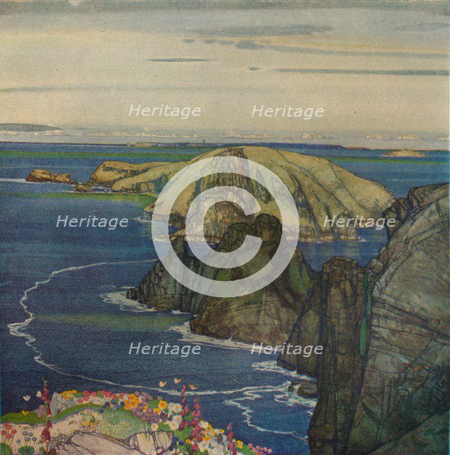 'The Island of Brecqhou, Off Sark', c1921. Artist: Edward Reginald Frampton.