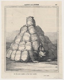 Je t'en avais comblé, je t'en veux accabler, 1871. Creator: Honore Daumier.