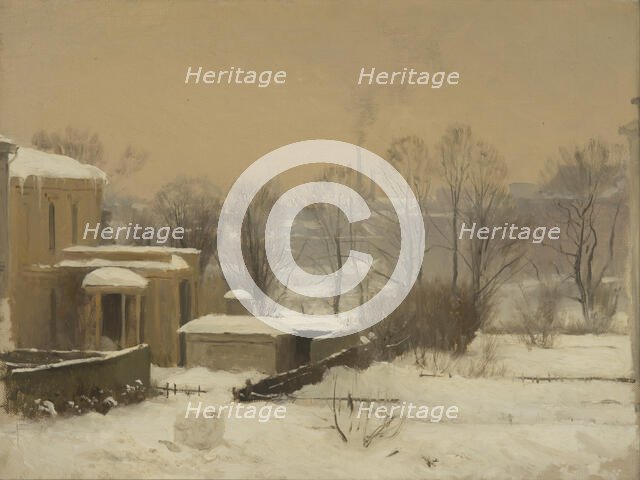 Urban Snow. Study, 1880. Creator: Gustaf Rydberg.