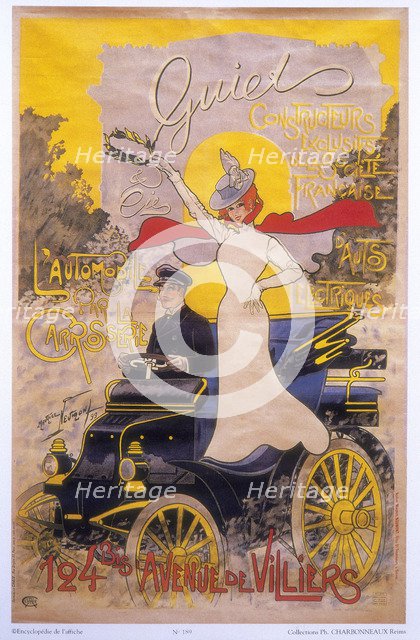 Poster advertising car coachwork, 1899. Artist: Maurice Neumont