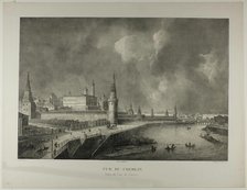 View of the Kremlin from the Stone Bridge, 1833. Creator: Alexandre-Evariste Fragonard.