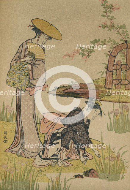 'The Iris Garden', c1784. Artist: Torii Kiyonaga.