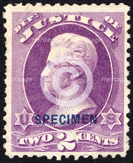 2c Andrew Jackson Justice Department special printing single, 1875. Creator: Unknown.