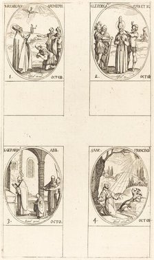 St. Remigius; St. Leodegarius; St. Gerard, Abbot; St. Francis of Assisi. Creator: Jacques Callot.