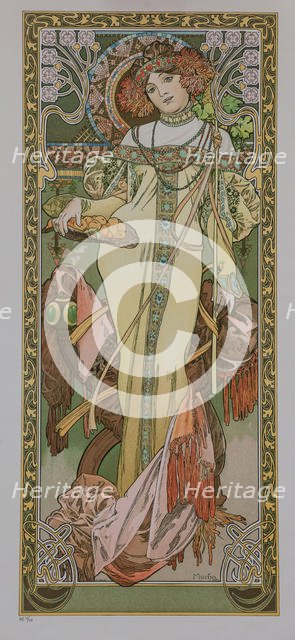 Les quatre saisons: L'Automne, 1900. Creator: Mucha, Alfons Marie (1860-1939).