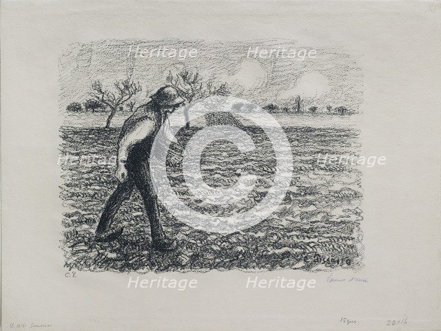 Semeur, 1896. Artist: Camille Pissarro.