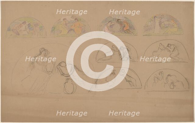 Studies for Lunettes, 1890/1897. Creator: Charles Sprague Pearce.