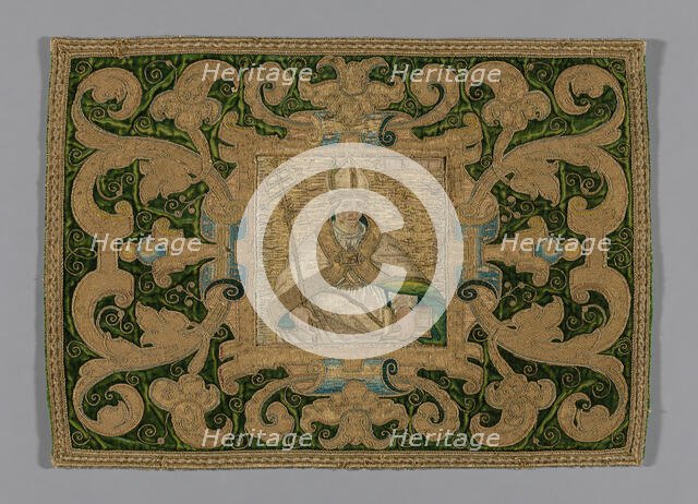 Fragment (From a Chasuble), Spain, 17th century. Creator: Unknown.