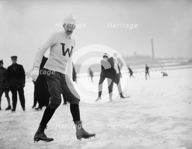 Dr. C.E. Meyers of Treasury Department - Skating, 1912. Creator: Harris & Ewing.