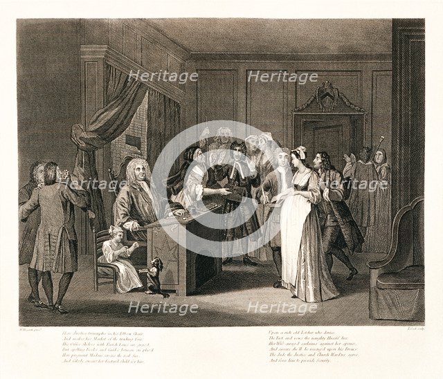 Woman Swearing a Child, 18th century. Artist: I Cook