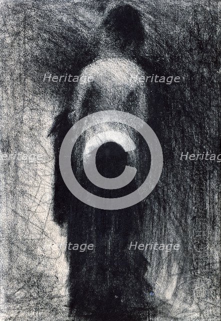 'Woman Seen from the Back', c1880-1891. Artist: Georges-Pierre Seurat