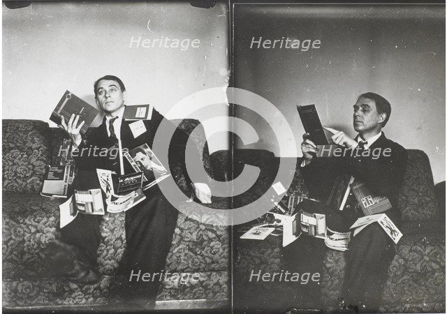 Double portrait of Aleksei Kruchenykh Artist: Klutsis, Gustav (1895-1938)