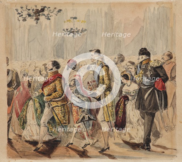 High Society Ball, First quarter of 19th century. Artist: Baranov, Vasili Venediktovich (1792-1836)
