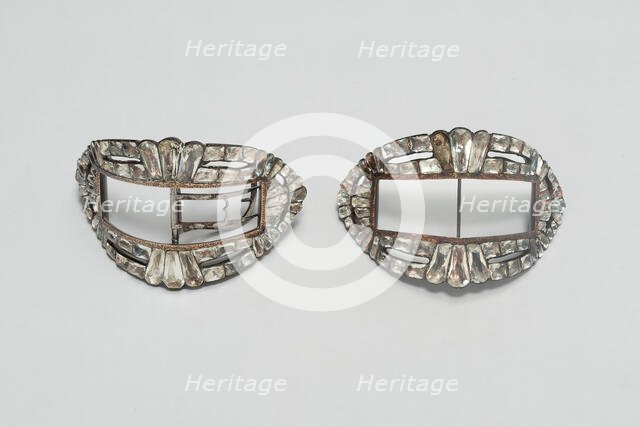 Pair of Shoe Buckles, England, Last quarter 18th century. Creator: Unknown.