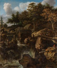 Swedish Landscape with a Waterfall, 1650-1675. Creator: Allart van Everdingen.